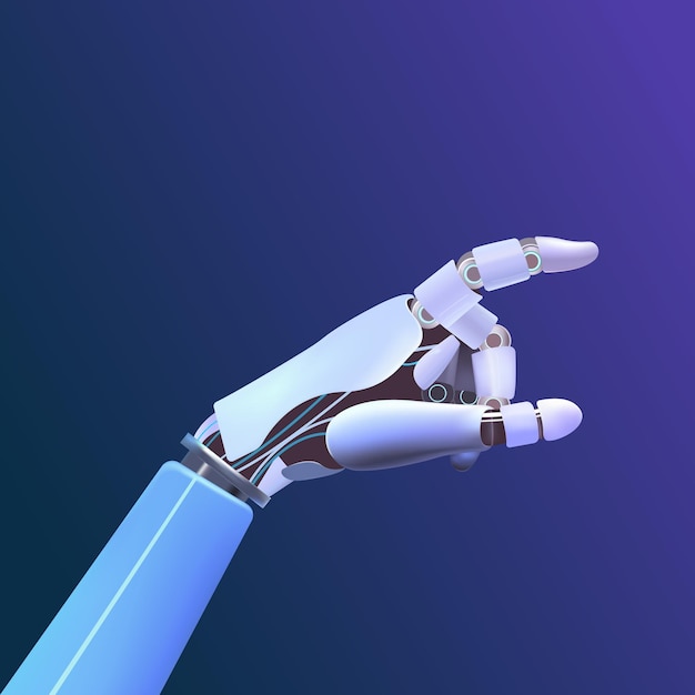 gráfico de braço de robô de inteligência artificial de robô com