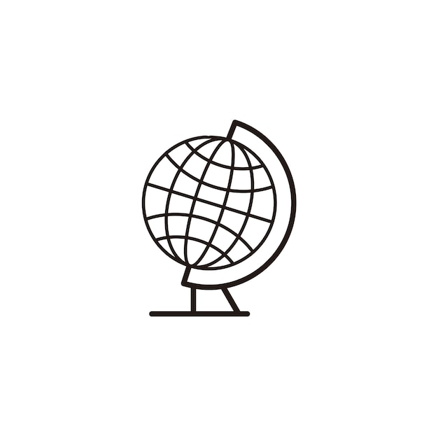 Vetor gráfico de design de vetor de logotipo de contorno de sinal de globo