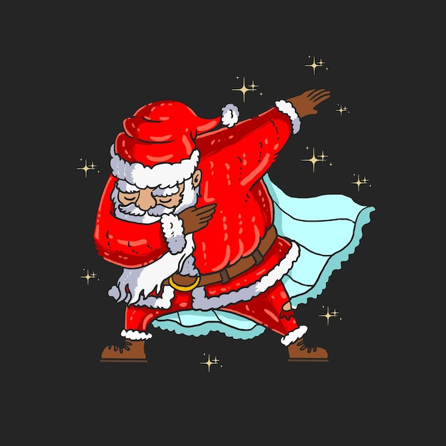 Gráfico de ilustração de dança de papai noel fofo