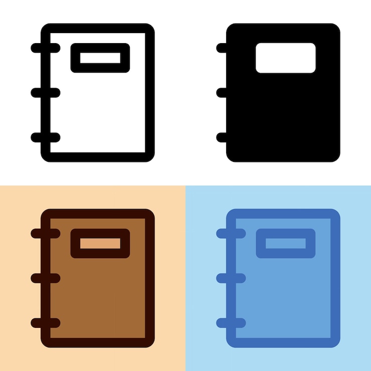 Vetor gráfico de ilustração vetorial do notebook icon perfeito para novo aplicativo de interface de usuário etc