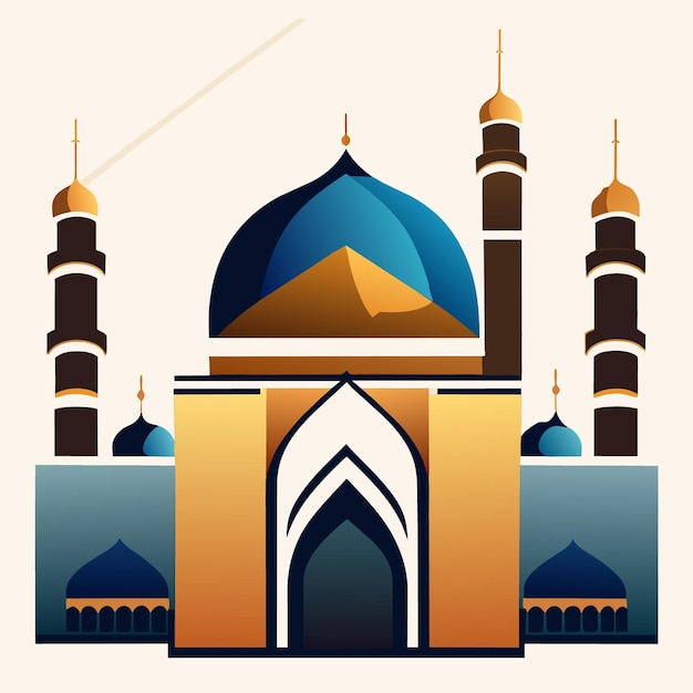 Vetor gráfico de mesquita de simbolismo religioso