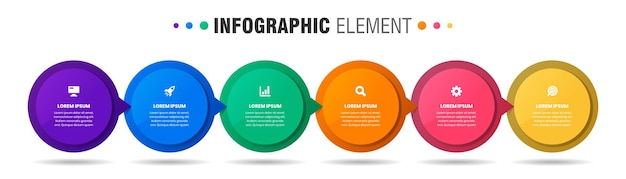 gráfico de modelos de design de elemento de infográfico com ícones e itens