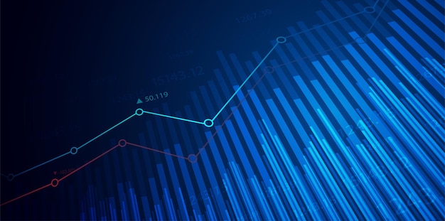 Vetor gráfico de negociação de investimento do mercado de ações no conceito gráfico adequado.