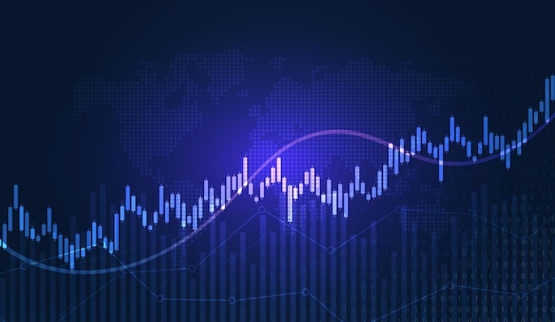 Gráfico de negociação de investimento no mercado de ações em conceito gráfico adequado para investimento financeiro