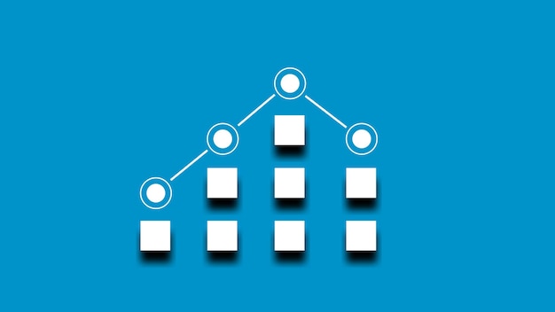 Gráfico de negócios de cubo seta fundo abstrato de crescimento de negócios