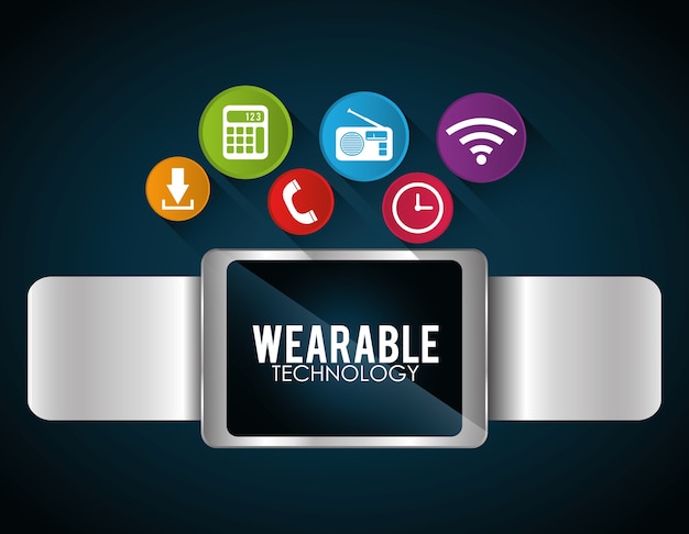 Gráfico de tecnologia wearable