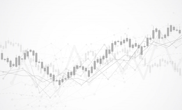 Vetor gráfico de vara de vela de negócios gráfico do mercado de ações