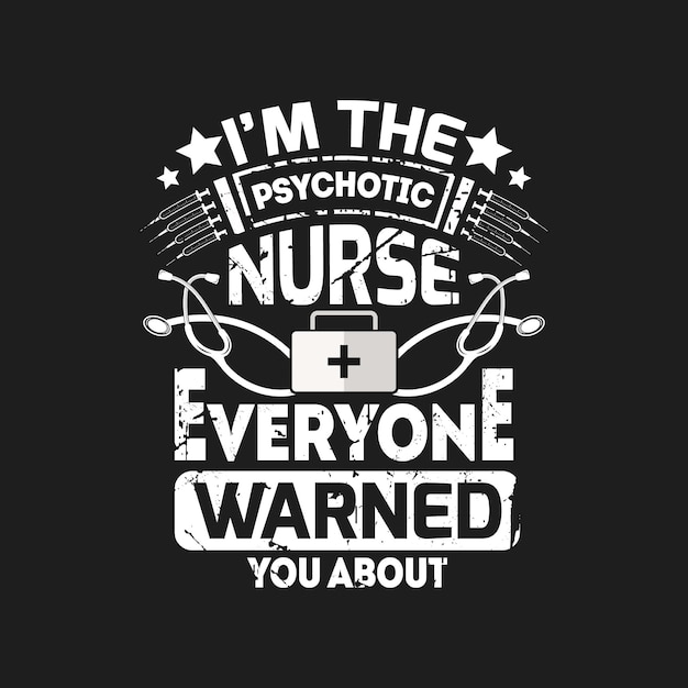 Vetor gráfico de vetor de design tipográfico de camiseta de enfermeiras
