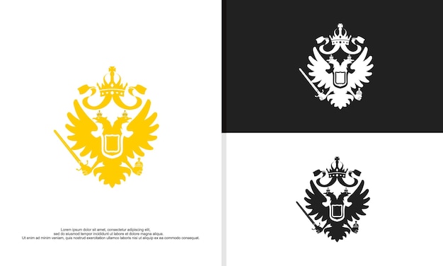Vetor gráfico de vetor de ilustração do logotipo do brasão de armas do império habsburgo