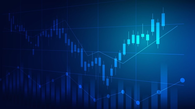 Gráfico do mercado de ações. fundo de negócios e finanças