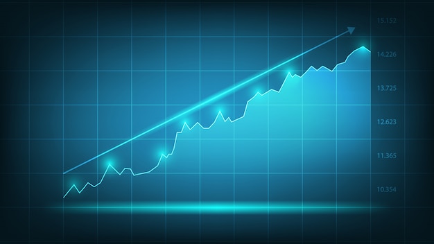 Vetor gráfico do mercado de ações gráfico de negociação para negócios e conceitos financeiros