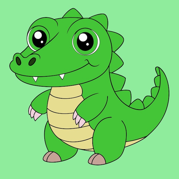 Gráfico vetorial de desenho animado de jacaré engraçado