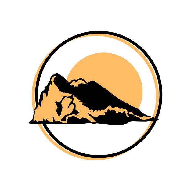 Gráfico vetorial de ilustração da montanha do logotipo