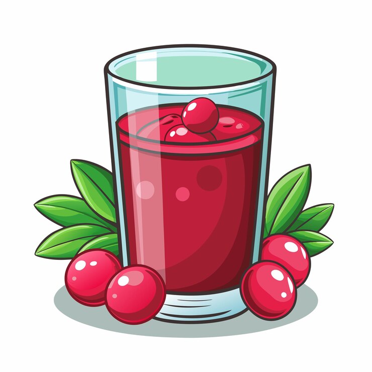 Vetor grafico vetorial de ilustração de bebida de suco de cranberry