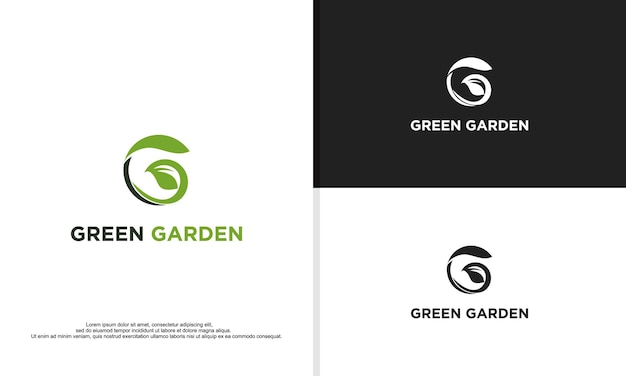 Gráfico vetorial de ilustração de logotipo da letra g combinar com folha adequada para empresa de manutenção de jardim etc