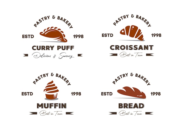 Vetor gráfico vetorial de ilustração de produto de padaria vintage marrom bom para logotipo de padaria e pastelaria