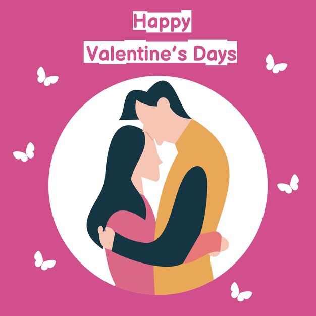 gráfico vetorial de ilustração de um casal se abraçando enquanto beija sua testa