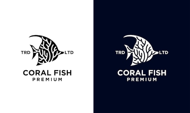 Gráfico vetorial de logotipo de peixe coral para qualquer negócio