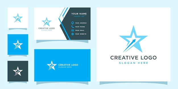 Gráfico vetorial de modelo de design de logotipo de estrela abstrata