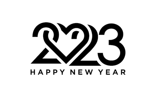 Gráfico vetorial de modelo de design de logotipo de feliz ano novo 2023