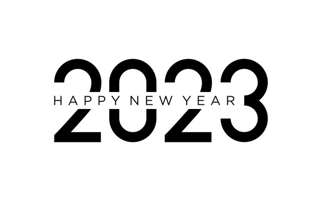 Gráfico vetorial de modelo de design de logotipo de feliz ano novo 2023