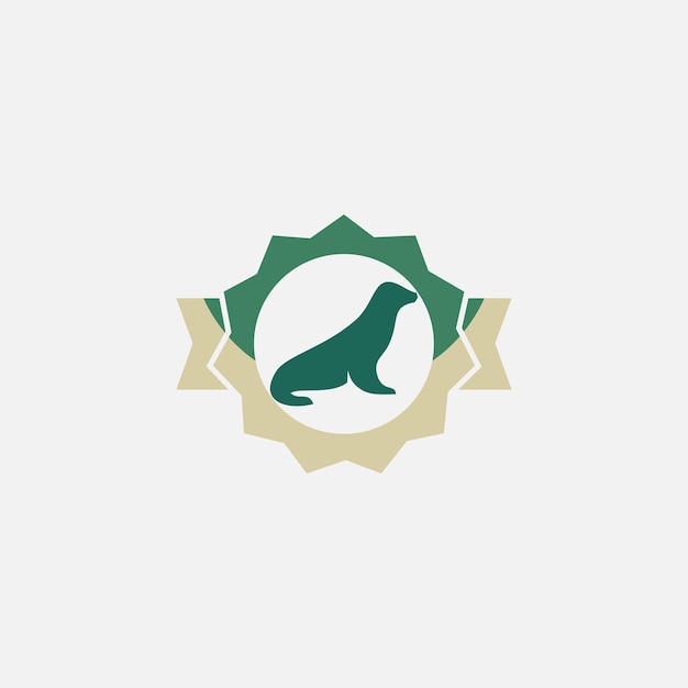 Vetor gráfico vetorial do logotipo de mamífero foca