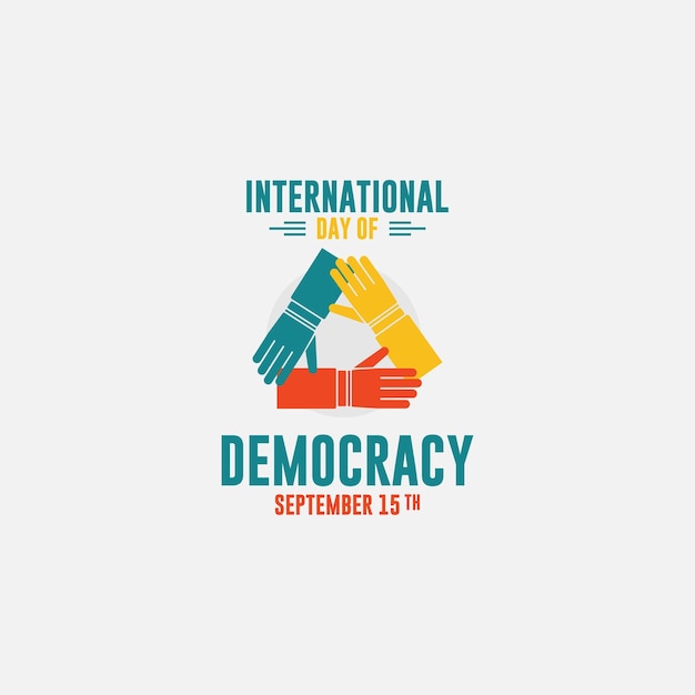 Gráfico vetorial do logotipo do dia internacional da democracia.
