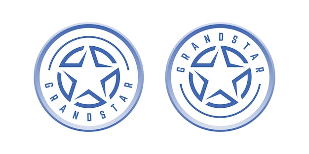 Gráfico vetorial do modelo de design de logotipo de emblema estrela