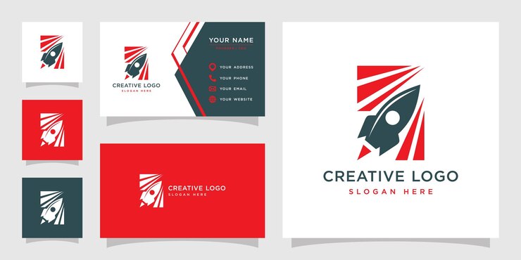 Vetor gráfico vetorial do modelo de design de logotipo de foguete