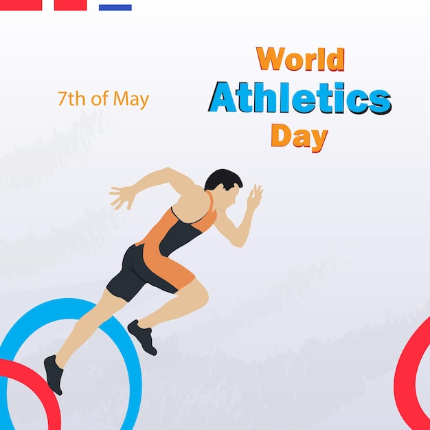 Gráfico vetorial do vetor do Dia Mundial de Atletismo Ilustração vetorial do Dia Mundial do Atletismo
