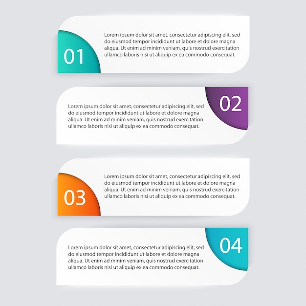 gráficos coloridos de informações para suas apresentações de negócios.