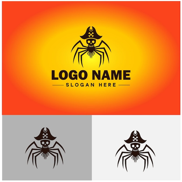 Vetor gráficos de ícone de arte vetorial de logotipo de aranha para ícone de negócios de marca de empresa modelo de logotipo de aranha