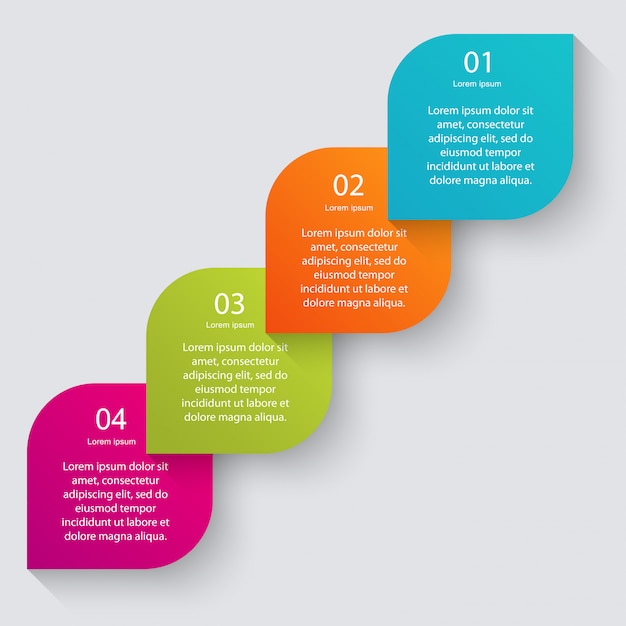 Gráficos de informação coloridos para suas apresentações de negócios.