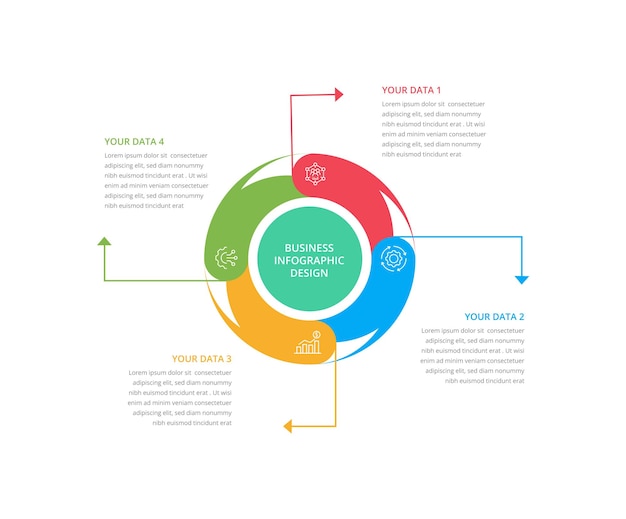 Gráficos de informações da linha do tempo vector design vector modelo de negócios para apresentação