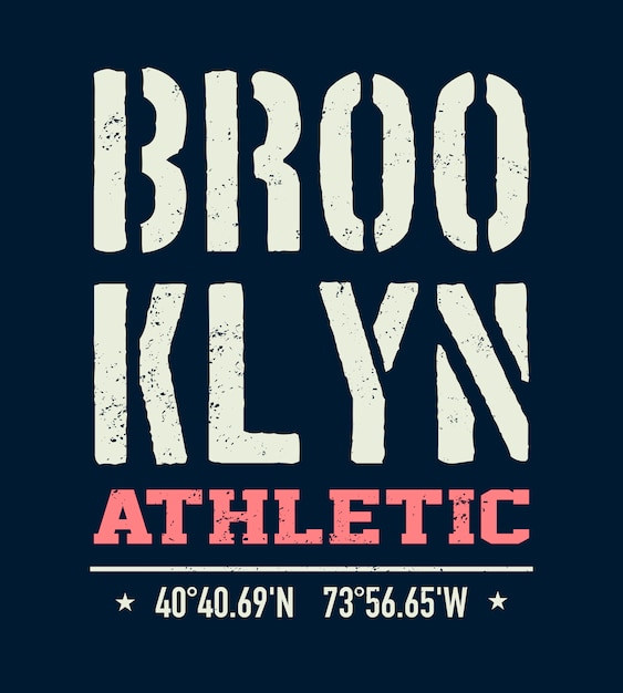 Vetor gráficos de t-shirt de tipografia de brooklyn vintage