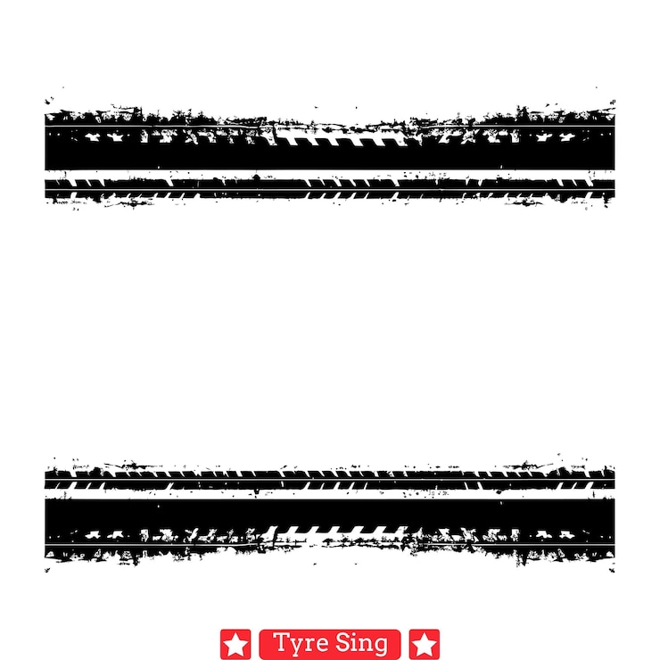 Vetor gráficos de trilhas de pneus de veículos