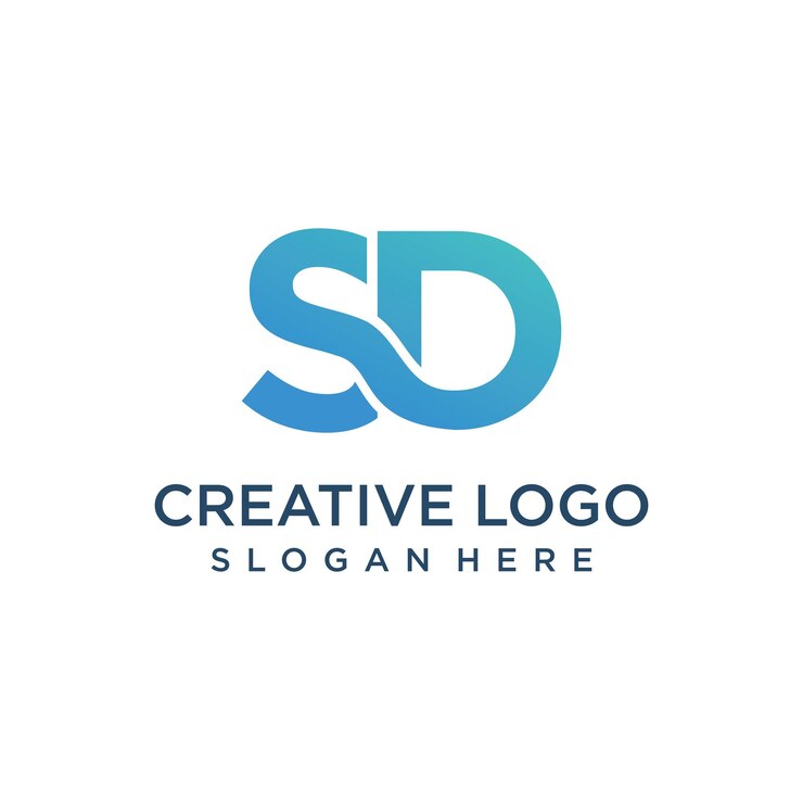 Vetor gráficos vetoriais de modelo de design de logotipo de letras s e d