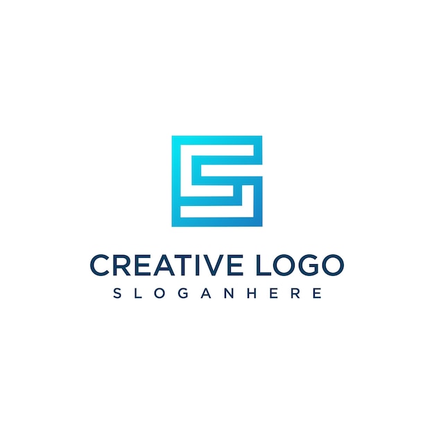 Vetor gráficos vetoriais de modelo de design de logotipo letra s