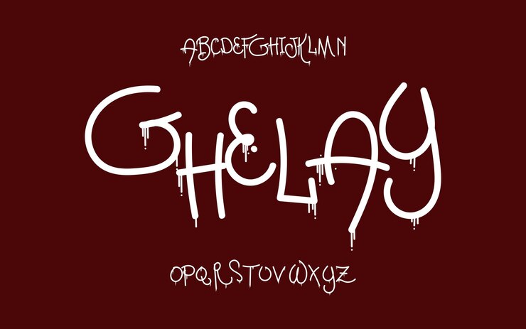 Vetor grafitti alfabeto letra fonte luxo tipografia fontes logotipo fonte premium vector