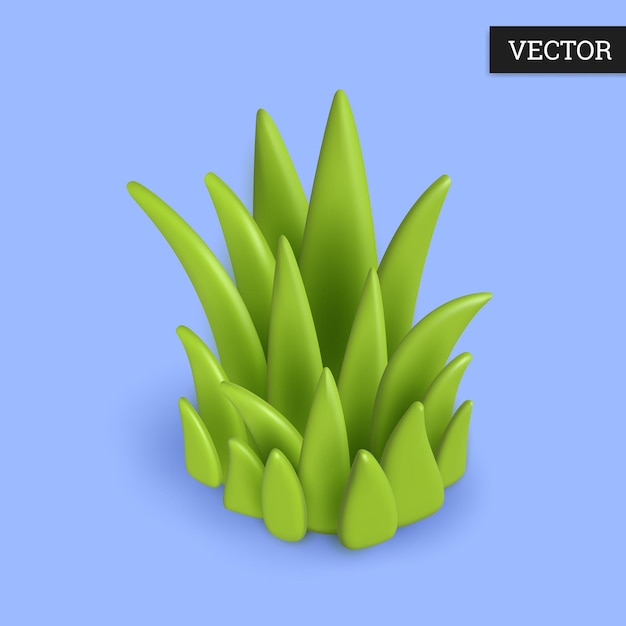 Vetor grama ícone 3d em estilo cartoon elemento de design de plástico