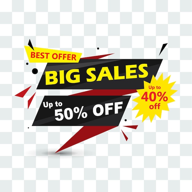 Grande banner de vendas com modelo de design de oferta