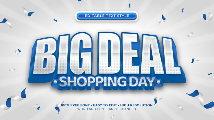 grande coisa, dia de compras, título, texto, estilo, fonte, efeito, fonte, 3d