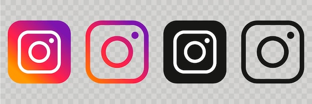 Vetor grande coleção de mídias sociais ícones vetoriais de coleção do instagram