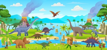 Conjunto De Dinossauro Ou Dino De Desenho Animado Isolado. T Rex Ou T-rex, Tiranossauro  Rex E Estegossauro, Brachiosaurus E Spinosaurus Dino, Saichania De Desenho  Animado E Ícone De Dinossauro Pterodactiloidea. Tema Jurássico