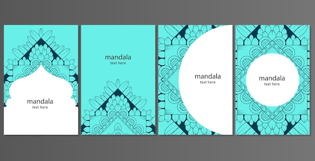 Grande conjunto de padrões de design de mandala