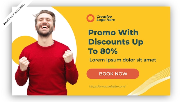 Grande fundo de banner promocional para o site