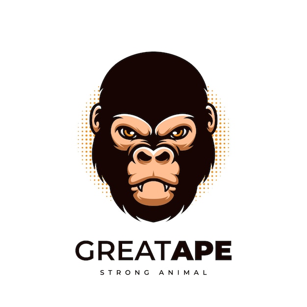 Grande macaco criativo desenho de logotipo desenho macaco chimpanzé