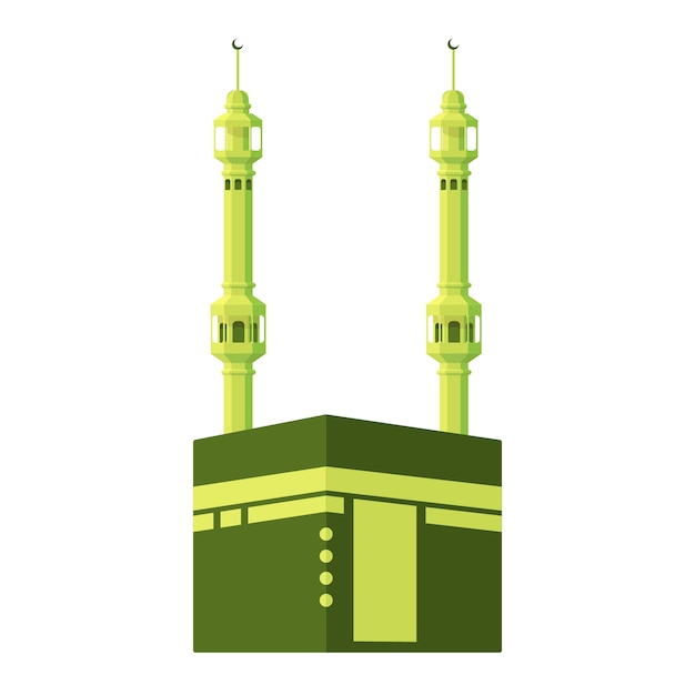 Grande mesquita plana de meca com tom ramadã