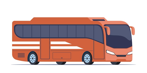 Vetor grande ônibus turístico transporte público de passageiros moderno ônibus turístico ilustração vetor