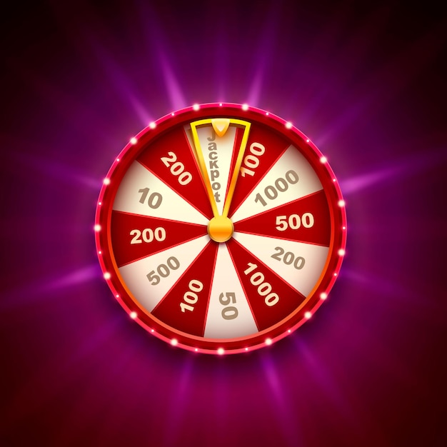 Grande prêmio do casino Fortune, moderno quadro vermelho claro. Ilustração vetorial